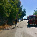 Incendio sulla Ravello-Chiunzi, STRADA RIAPERTA dopo Sambuco [FOTO]