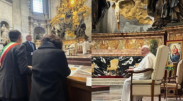Il saluto del sindaco di Ravello a Papa Francesco, guida spirituale e uomo di pace